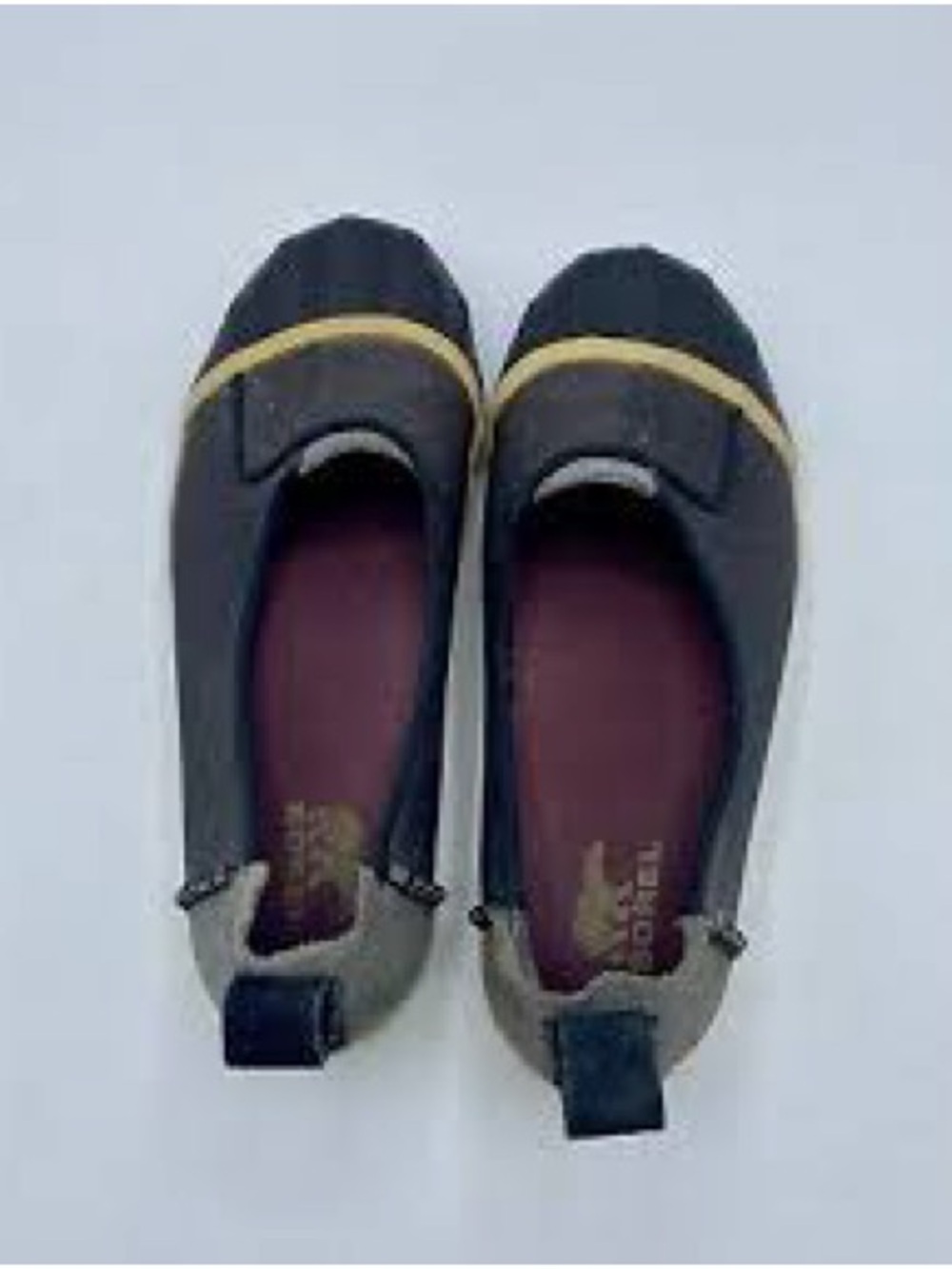 Sorel sentry slip on shoes canvas and rubber cap sz 9